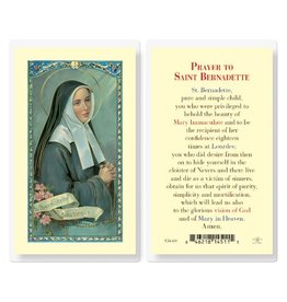 Hirten Holy Card, Laminated - St. Bernadette