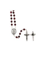 Shomali Relic from the Holy Land Burgundy Rosary