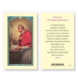 Hirten Holy Card, Laminated - St. Charles of Borromeo