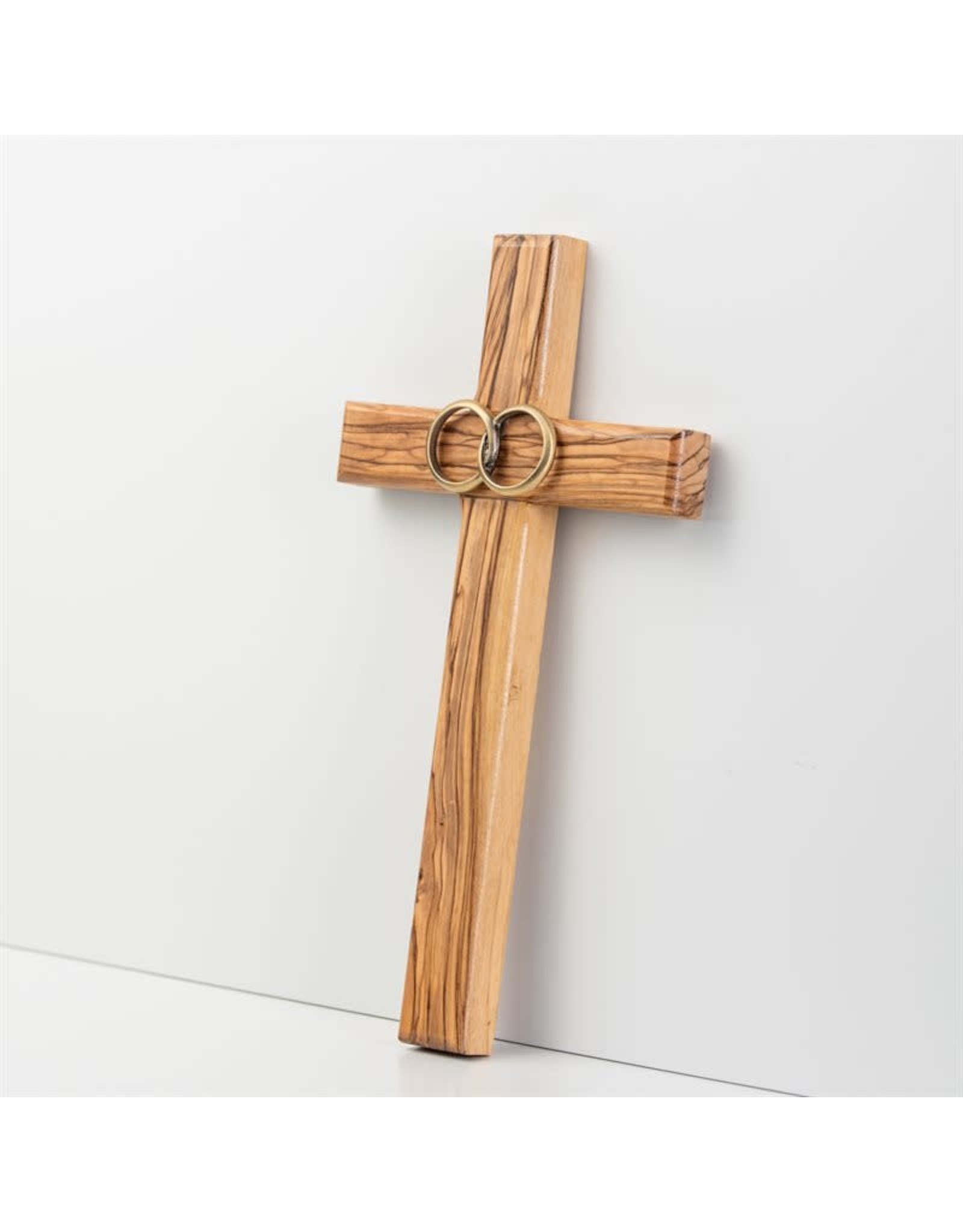 Shomali Wedding Cross made of Olive Wood from the Holy Land (8")