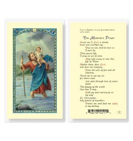 Hirten Holy Card, Laminated - St. Christopher The Motorist's Prayer