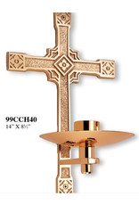 Regal Candlestick (Dedication/Consecration) Wall-Mounted Cross, Satin