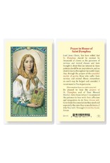 Hirten Holy Card, Laminated - St. Dymphna