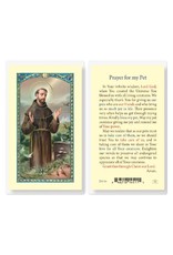 Hirten Holy Card, Laminated - St. Francis Prayer for my Pet