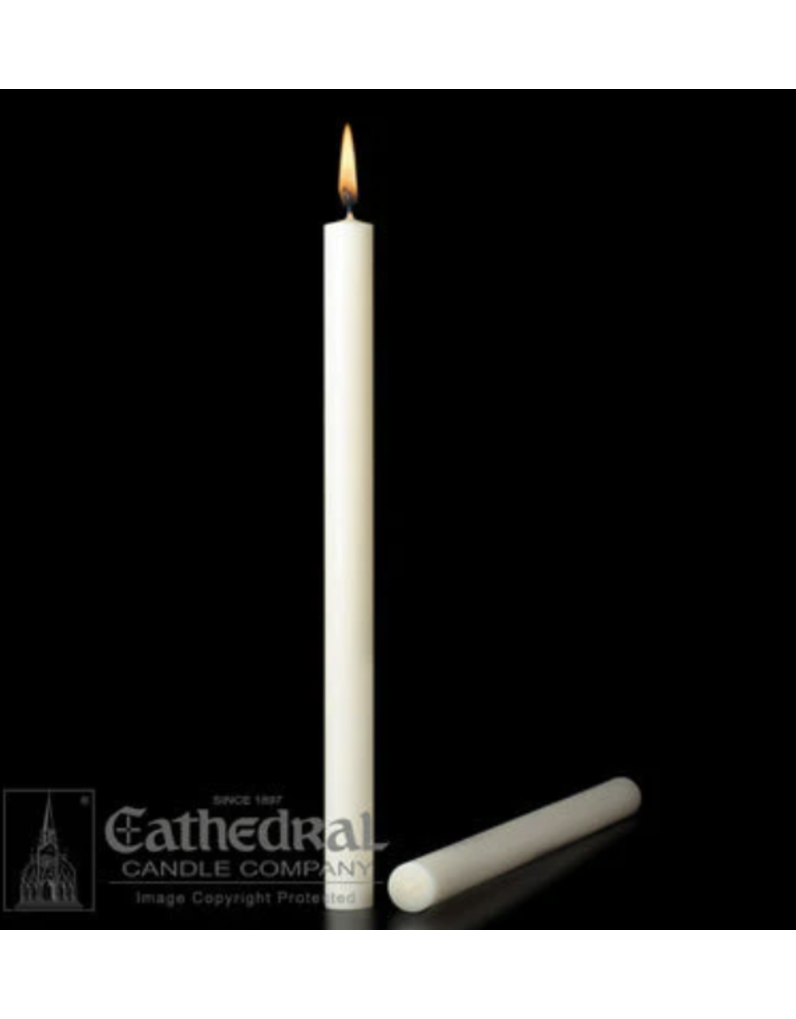 Cathedral Candle 51% Beeswax Altar Candles 1-1/16"x16-3/4" PE (12)