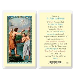 Hirten Holy Card, Laminated - St. John the Baptist