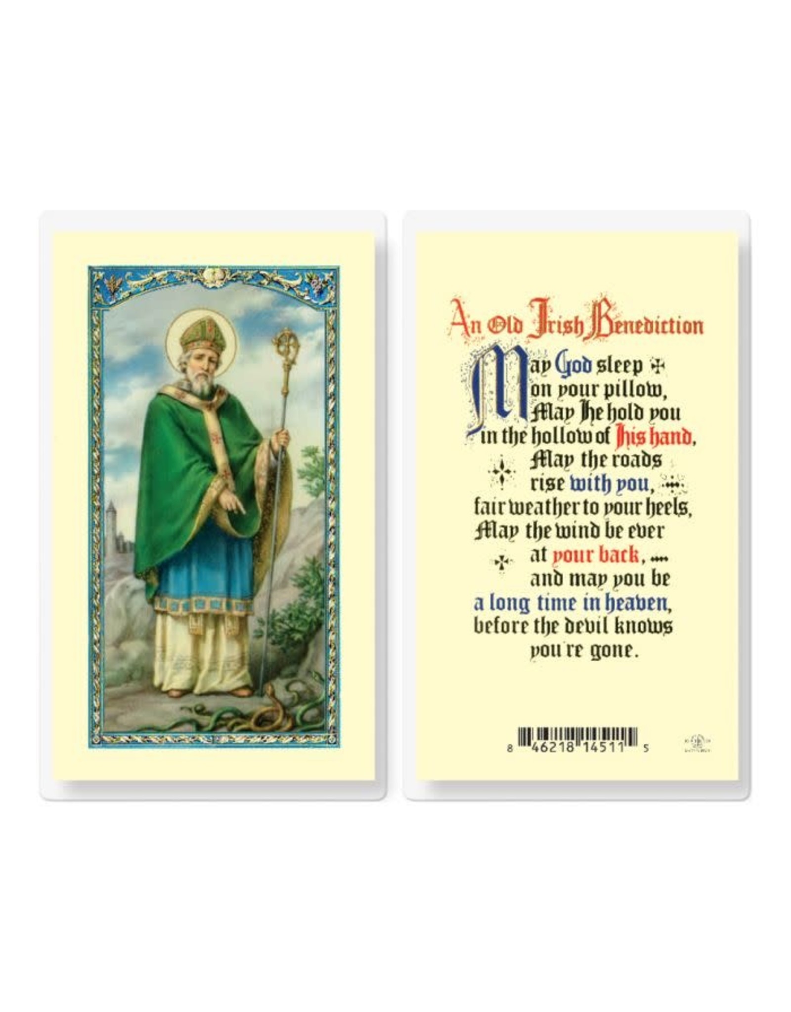 Hirten Holy Card, Laminated - St. Patrick An Irish Benediction