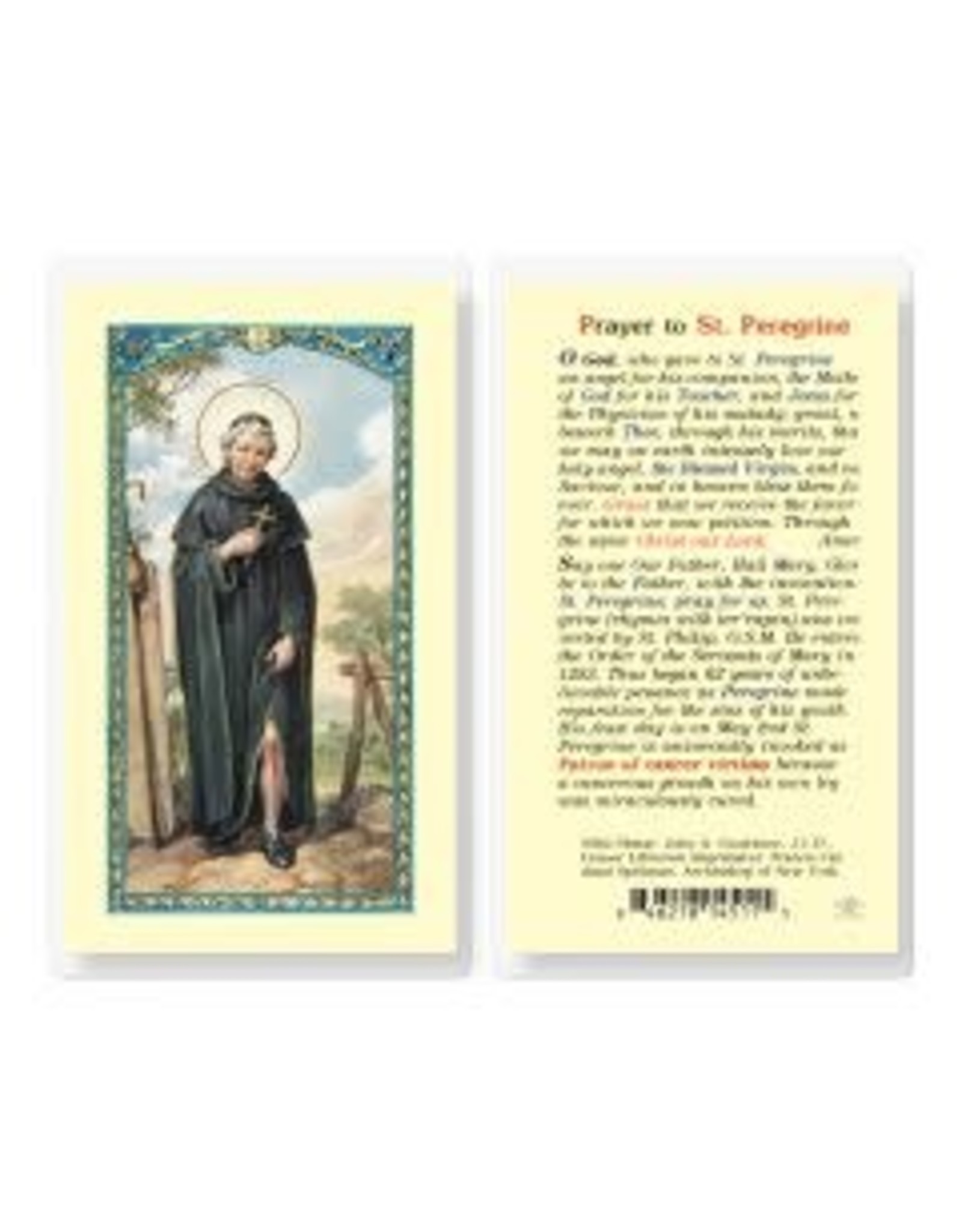 Hirten Holy Card, Laminated - St. Peregrine