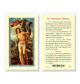 Hirten Holy Card, Laminated - St. Sebastian