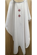 Harbro Chasuble - White with Red Cross (no inner stole)