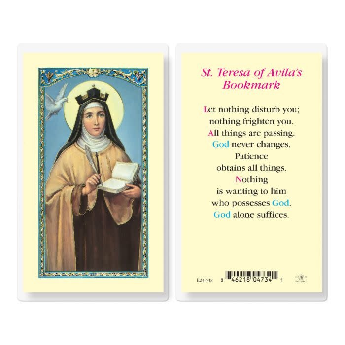 Holy Card, Laminated St. Teresa of Avila Reilly's Church Supply