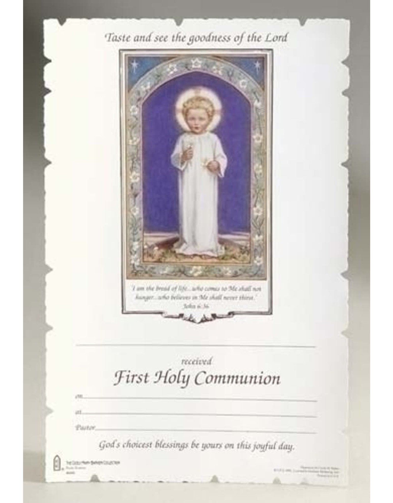 Roman Certificate - First Communion, Taste  & See (Each)