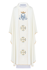 Haftina Marian Chasuble - Cream with Embroidered Monogram