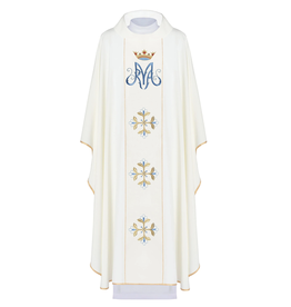 Haftina Marian Chasuble - Cream with Embroidered Monogram
