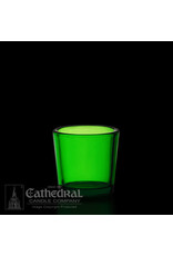 Cathedral Candle Votive Light Glass - Green, 2-10 Hour (Each)