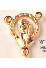 San Francis Rosary Centerpiece - Face of Mary, Gold