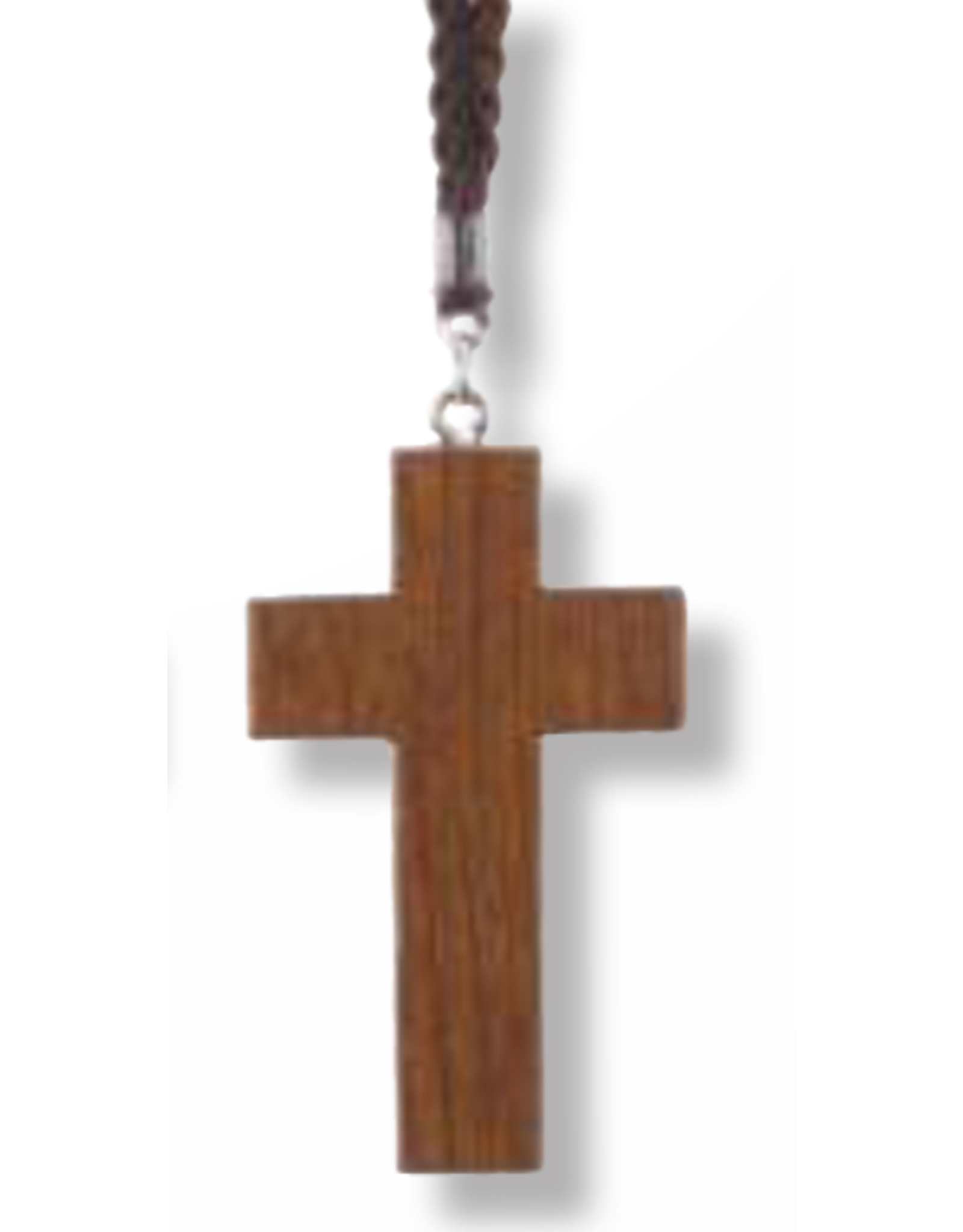 Religious Art Pendant - Brown Cross (2" Cross, 30" Cord)