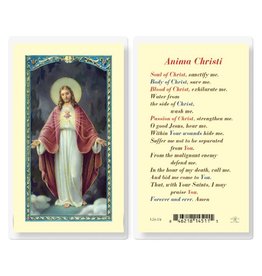 Hirten Holy Card, Laminated - Anima Christi Sacred Heart of Jesus
