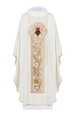 Haftina Chasuble - White Sacred Heart of Jesus with Vine