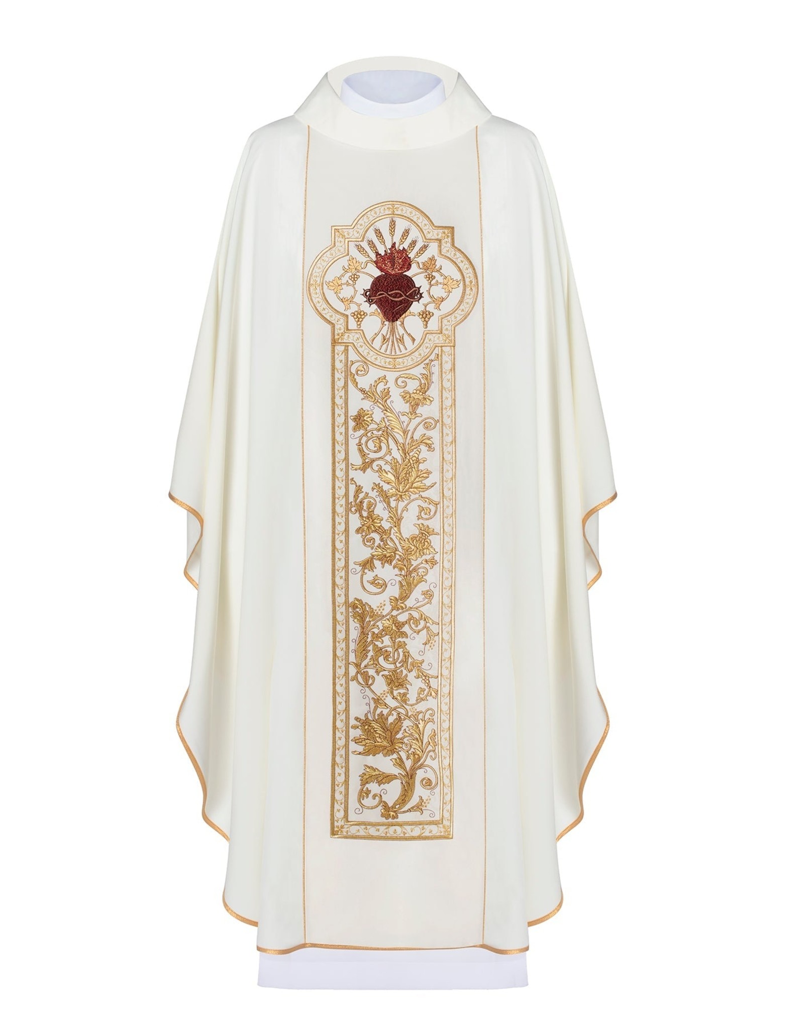 Haftina Chasuble - White Sacred Heart of Jesus with Vine