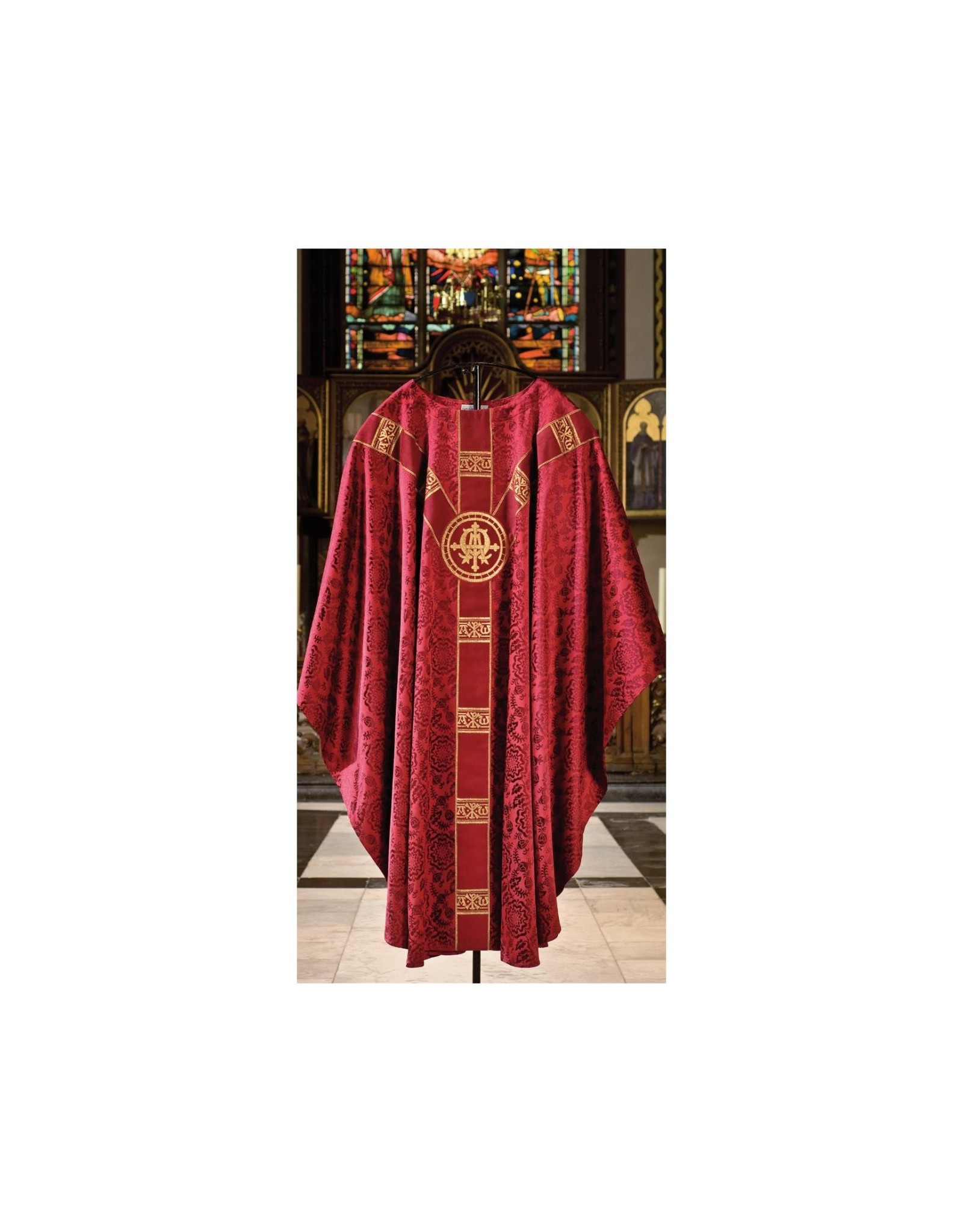 Arte Grosse Chasuble "Alpha Omega" Tudor Rose Damask