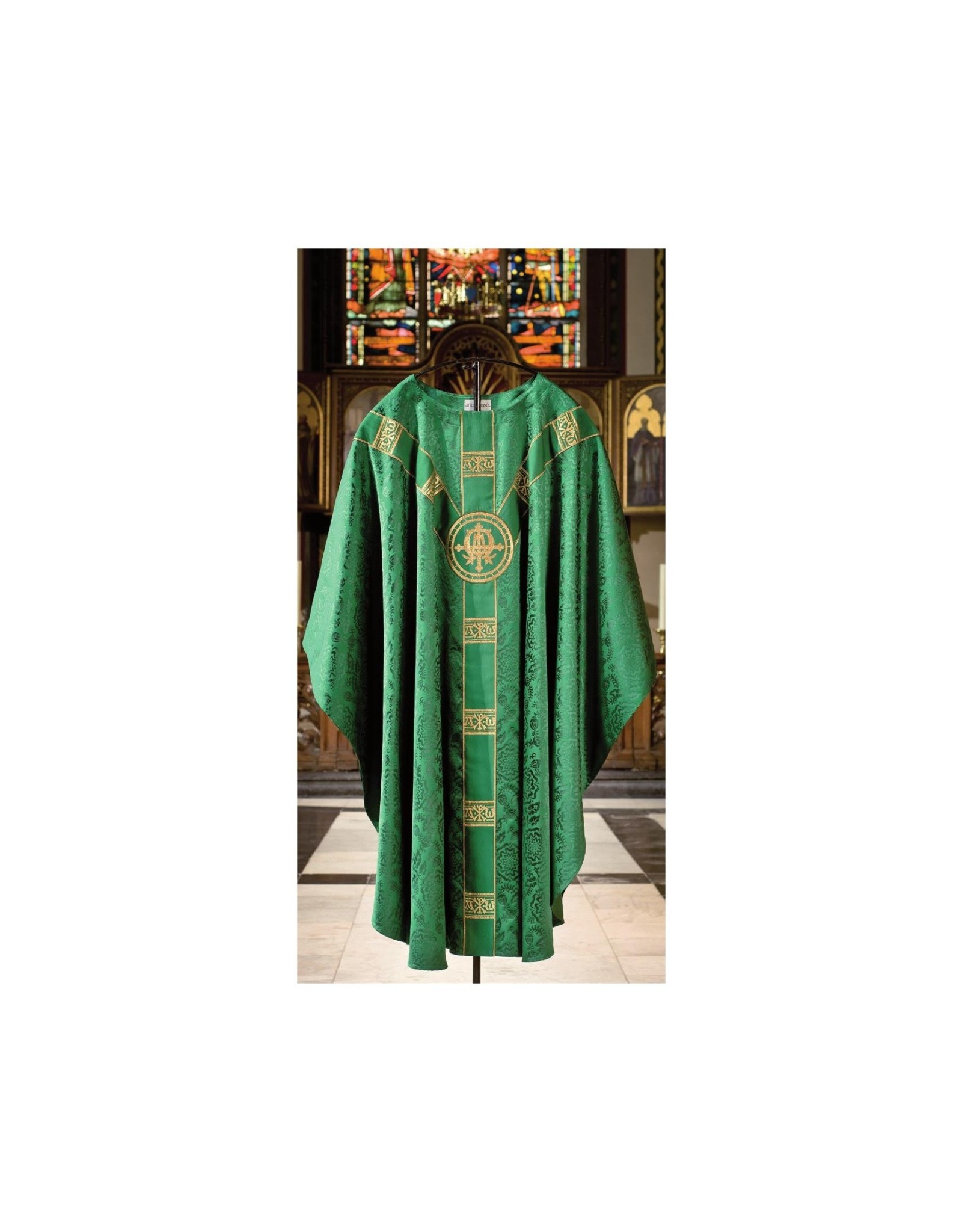 Arte Grosse Chasuble "Alpha Omega" Tudor Rose Damask