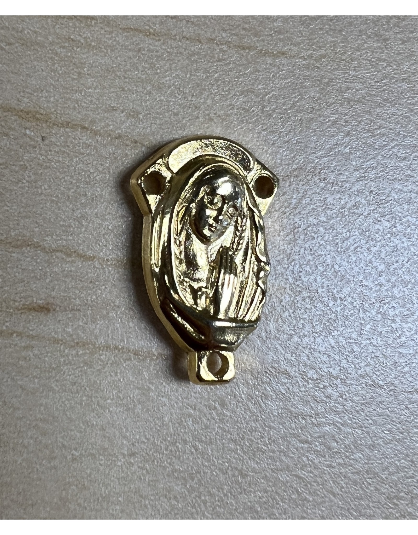 Hirten Rosary Centerpiece - Mary, Gold, 3/4"