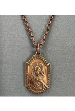 Symbols of Faith Necklace, Multi Layered - Sacred Heart of Jesus/Our Lady of Mt. Carmel