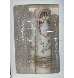 San Francis Quinceanera 4-Piece Silver Candle Set