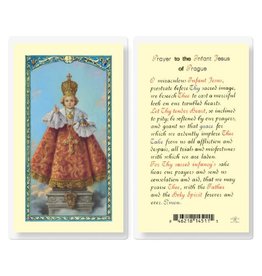 Hirten Holy Card, Laminated - Prayer to Infant of Prague