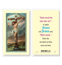 Hirten Holy Card, Laminated -I Asked Jesus Crucifixion