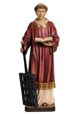 Pema Statue - St. Lawrence, Hand-Carved Wood, Color, 4"