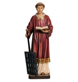 Pema Statue - St. Lawrence, Hand-Carved Wood, Color, 4"
