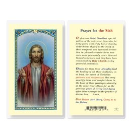 Hirten Holy Card, Laminated -Prayer for the Sick with Christ
