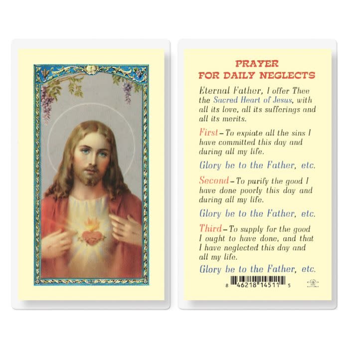 Holy Card, Laminated -Daily Prayer for Neglects - Reilly's Church ...