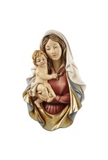 Pema Wall Sconce - Madonna Raffaelo, Wood-Carved, Color, 4"/15"