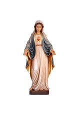 Pema Statue - Immaculate Heart of Mary, Wood-Carved, Color, 4"