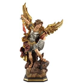 Pema Statue - St. Michael, Wood-Carved, Color, 3"