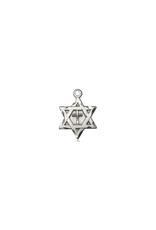 Bliss Star of David with Cross Medal, Sterling Silver