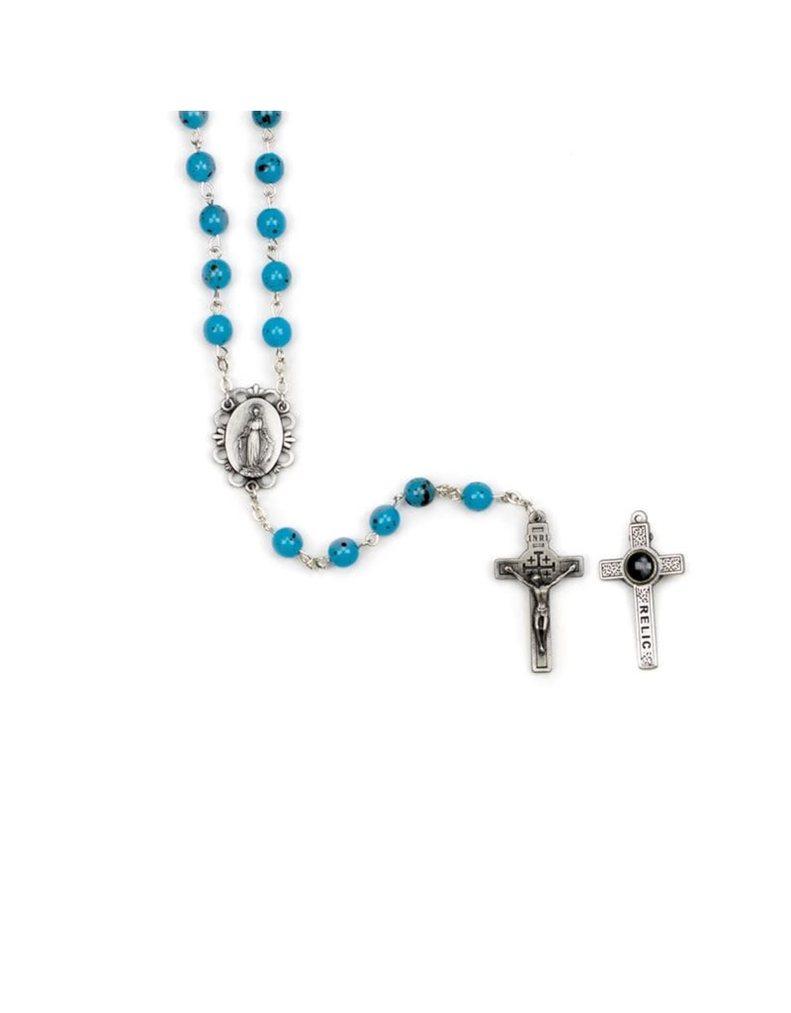 Shomali Relic from the Holy Land Blue Rosary