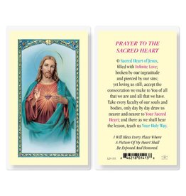 Hirten Holy Card, Laminated -Sacred Heart of Jesus