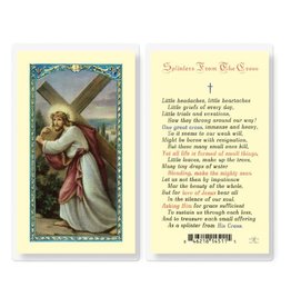 Hirten Holy Card, Laminated -Splinters from the Cross