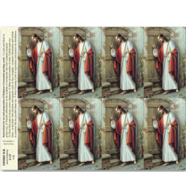 San Francis Holy Cards - Laser - Jesus Knocking (Sheet of 8)