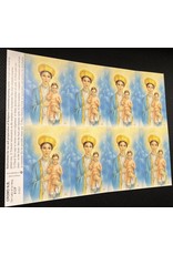 San Francis Holy Cards - Laser - Our Lady of La Vang (Sheet of 8)