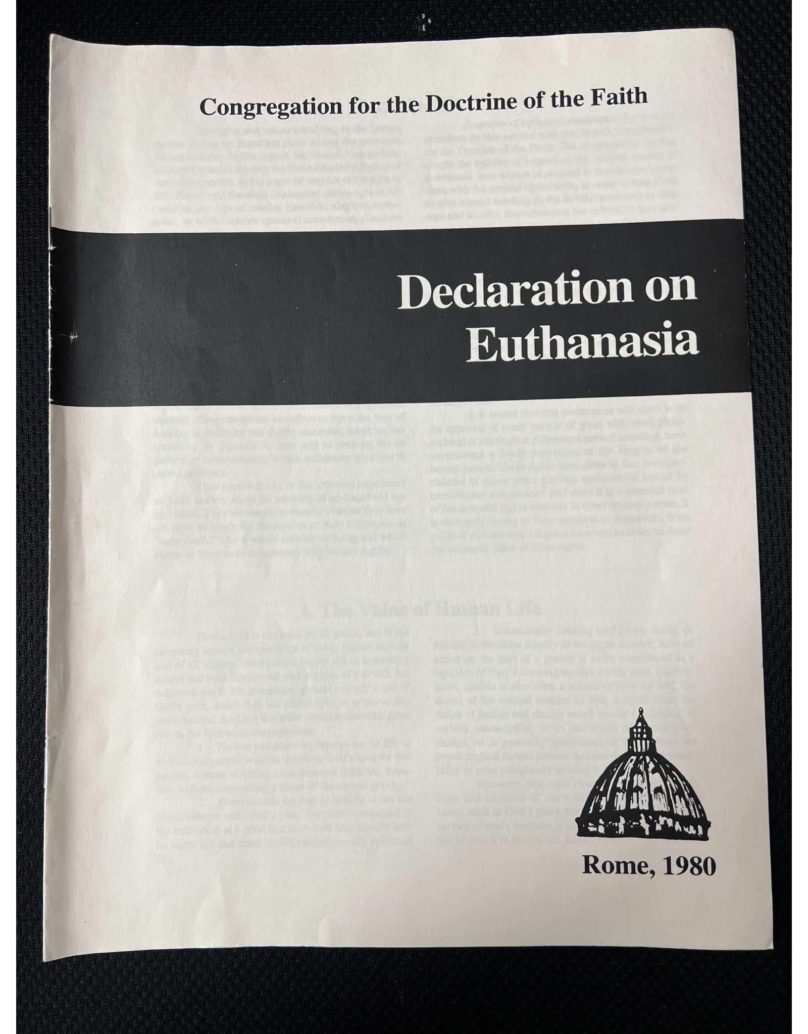 USCCB Declaration on Euthanasia