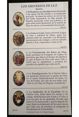 Barton Cotton El Rosario: Los Misterios de Luz (Rosary Pamphlet, Spanish, Luminous Mysteries Only)
