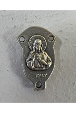 Hirten Rosary Centerpiece - Mary, Silver, 3/4"