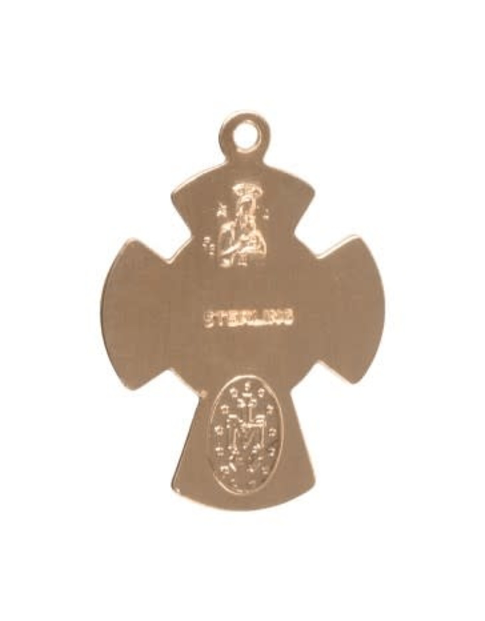 FourWay Medal Gold over Sterling Silver on 18" Chain Reilly's