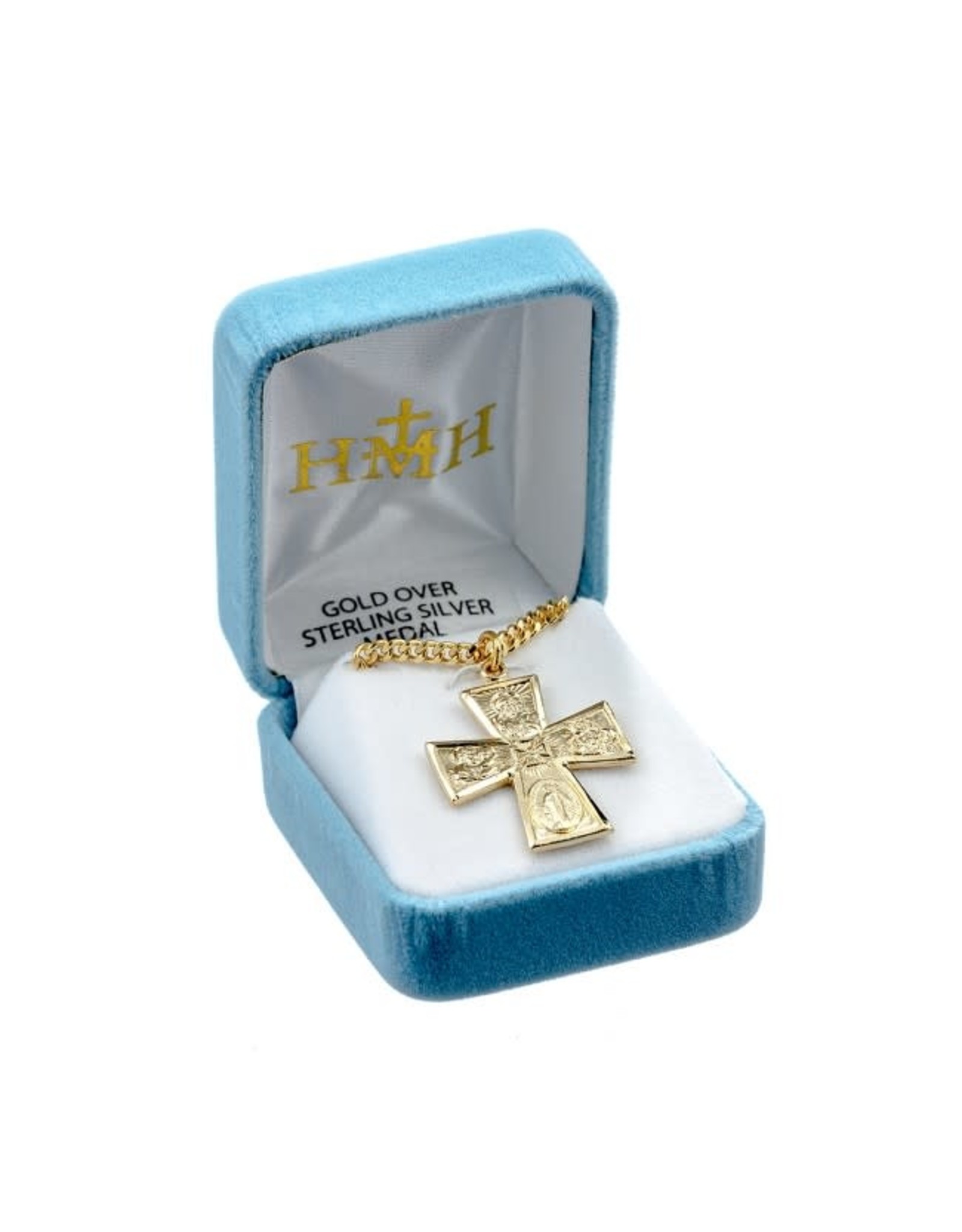 FourWay Medal Gold over Sterling Silver on 18" Chain Reilly's