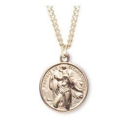 HMH St. Christopher Medal - Gold over Sterling Silver on 24" Chain
